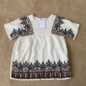 Zara embroidered top